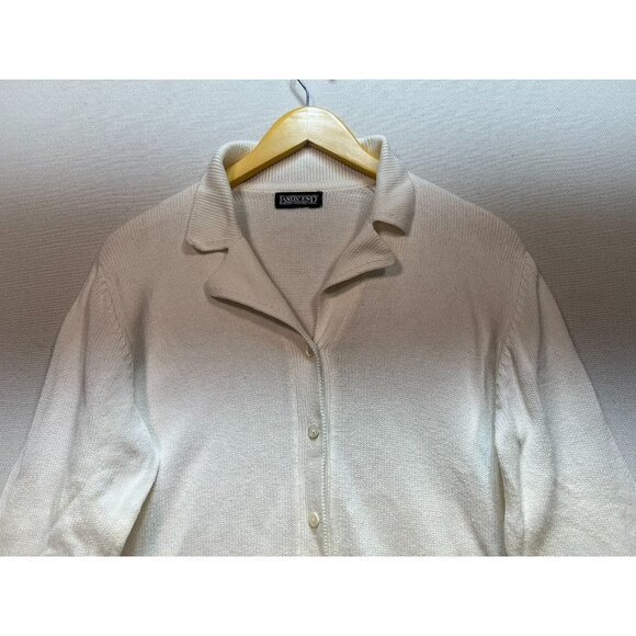 Lands' End Direct Merchants Womens Button Up Cardigan Sweater XL? White - Picture 4 of 10